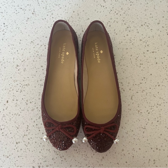 Kate Spade - Cherry red glitter ballet flats - Picture 3 of 11